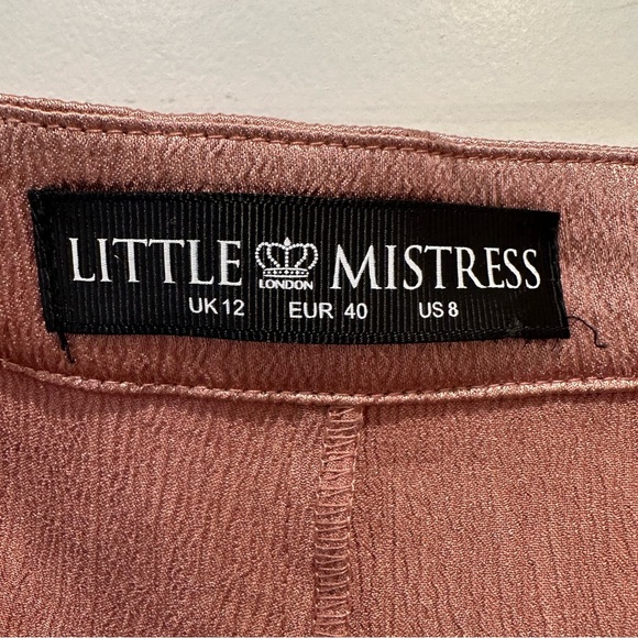 Little Mistress London Women's Rose Gold Metallic Dress Trouser Pants Si… - Picture 7 of 9